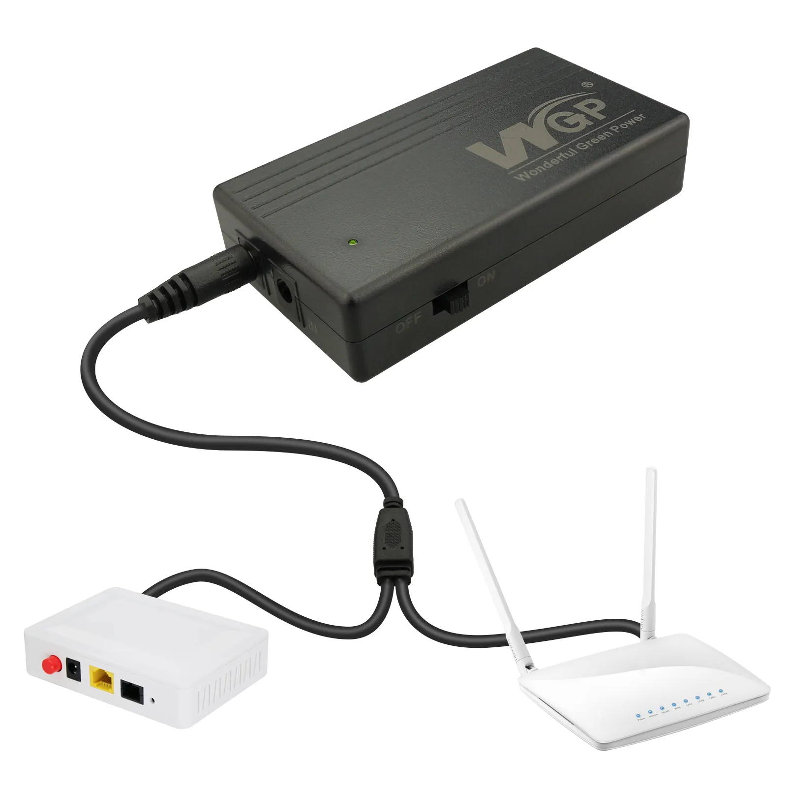 WGP Mini UPS Router Wifi 2 a12v Ups batteria di Backup per Router Wifi 12V