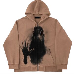 Personalización de Primavera, Sudadera Corta de Felpa 100% Algodón, Desgastada, con Parches, Apliques Bordados, Estilo Vintage, Corte Regular, Lavado Ácido y Decolorado al Sol - Product Image 1