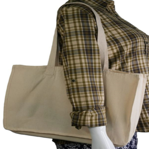 Sac fourre-tout en coton imprimé sur mesure avec impression sérigraphique, poignée longue, recyclable, écologique, blanc, réutilisable pour les courses - Product Image 6