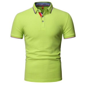 เสื้อโปโลแขนสั้น100% ผ้าฝ้ายถักคอลอร์ธรรมดาคุณสมบัติป้องกันริ้วรอย - Product Image 6