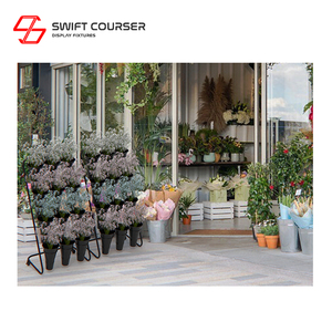 3-Tier Metal Portable Indoor/Outdoor Freestanding Flower Display Stand - Product Image 3