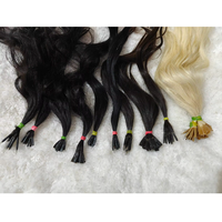 Extensions de cheveux professionnelles I Tip fabriquées à partir de cheveux humains naturels pour un look personnalisable avec une texture soyeuse sans enchevêtrement et une brillance