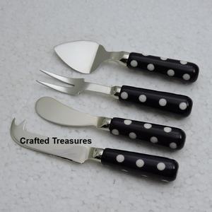 Ensemble de fromage de haute qualité meilleure vente ensemble de couteaux à fromage en métal faits à la main de qualité supérieure avec ustensiles de cuisine en résine et manche en bois - Product Image 6