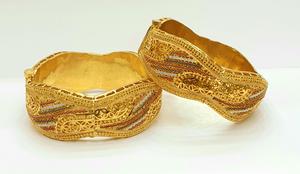 Pulseras de Joyería de Moda al por Mayor de Alta Calidad, Elegantes, Chapadas en Oro de 24K, de Latón Inoxidable - Product Image 2