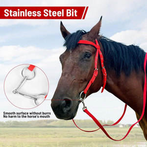 Juego de Riendas de brida de caballo ajustable, arnés de cabeza ecuestre Premium con ajuste cómodo y riendas fuertes - Product Image 2