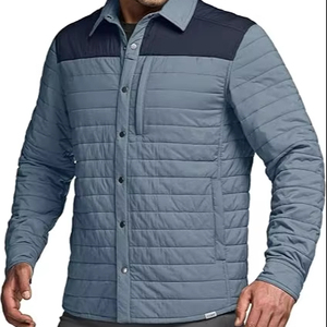 Chaqueta ligera para hombre abrigo cortavientos acolchado Puffer resistente al agua para correr - Product Image 1