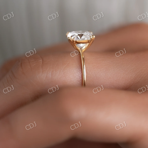 Anillo de compromiso de moissanita con corte de cojín alargado VVS de 1.00CT de alta calidad, regalo de anillo de solitario certificado GRA de oro de 10K/14K/18K - Product Image 4