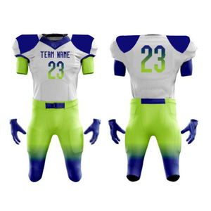 Transfert de chaleur impression équipe de Football uniforme respirant à manches courtes maillot de Football américain hauts hommes maillot de Football américain - Product Image 1