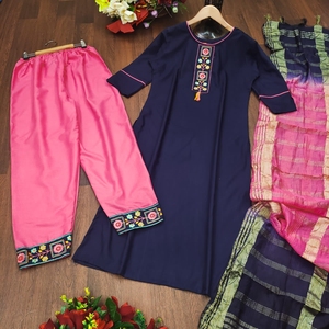ชุดออกแบบเรยอน Kurti กางเกงและ Dupatta - Product Image 2