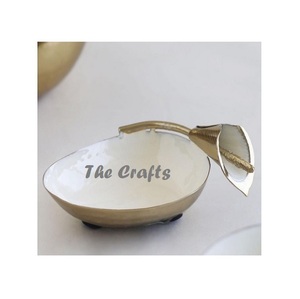 Stainless Steel <b>White</b> And Gold Color Decorative <b>Bowl</b> With Finest Quality Chocolates Dry Fruits <b>Bowl</b> For Sale - Product Image 4