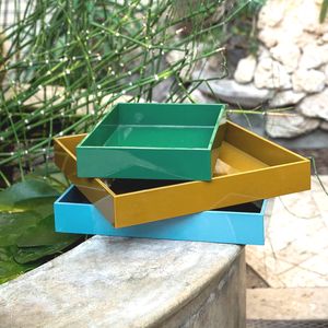 Plateau de service en laque avec base en bois Fait à la main au Vietnam Plateau d'affichage décoratif pour restaurant et hôtel Moderne - Product Image 4