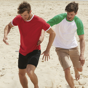 Ringer Tee Tri-blend Cotton Ringer Tee T Shirts Men's 50/50 Crewneck Short Sleeve Ringer T-Shirt - Product Image 6