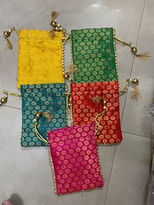 กระเป๋า Potli ของขวัญงานแต่งงานของขวัญ Mehendi ของขวัญแต่งงานสำหรับแขกผู้เข้าพักกระเป๋าหวานกระเป๋าของขวัญ - Product Image 6