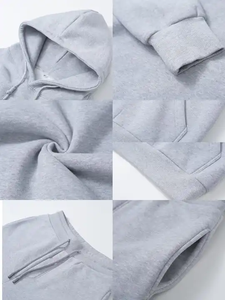 Sudadera con capucha con logotipo personalizado de alta calidad 100% algodón poliéster impreso liso sudaderas con capucha para hombres y mujeres - Product Image 2