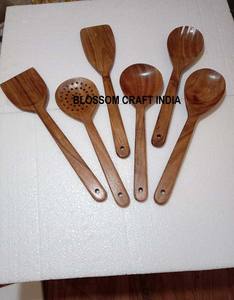 Durable Mango <b>Wood</b> Spoon Set for Home <b>Cooking</b> Acacia <b>Utensils</b> for Serving Kitchen Tools - Product Image 6