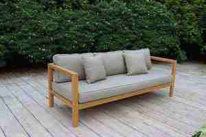 Ensemble de canapé d'extérieur durable avec cadre en bois d'acacia pour le confort du jardin - Product Image 3