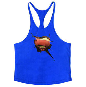 Débardeur de sport personnalisé sans manches pour homme, respirant, en polyester/coton, grande taille - Product Image 5