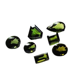 Calidad Superior 100% turmalina verde natural calibrada piedra preciosa suelta precio de fábrica al por mayor por quilate turmalina natural - Product Image 1