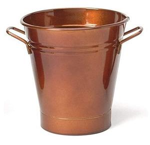 Cubo de maceta con acabado Natural galvanizado con asas, maceta hecha a mano creativa Simple con precios más bajos, decoración de jardín - Product Image 2