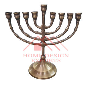 Nouvel arrivage de bougeoirs Menorah Hanoukka en métal aluminium meilleur vendeur bougeoir Menorah Branche pour centres de table - Product Image 5