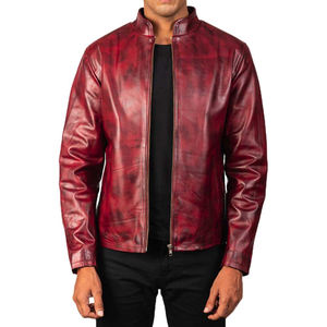 Wholesale Supplier Custom made ODM Design <b>Genuine</b> <b>Leather</b> <b>jacket</b> for men Full Zipper Customized <b>jacket</b> for men - Product Image 1