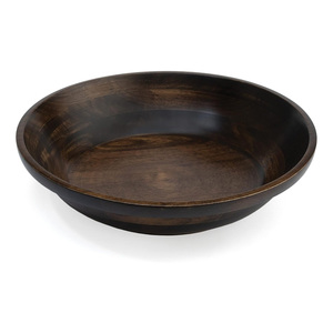 ขายร้อนไม้อะคาเซียชามขนาดใหญ่พร้อมช้อนเซิร์ฟเวอร์ไม้ขนมชามสลัดเคาน์เตอร์โต๊ะรับประทานอาหารผลไม้และห้องครัวใช้ชามหยัก - Product Image 6