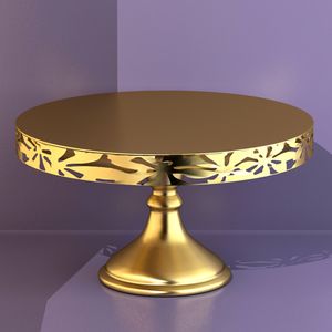 Soporte decorativo de hierro y aluminio para pasteles, color dorado para exhibir cupcakes, decoración para fiesta de boda - Product Image 1