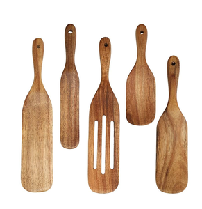 Acacia Wood Sourdough Spurtle handmade <b>Top</b> price Hot Selling Wood Spurtle Set Wood Cooking Utensils Spatula - Product Image 2