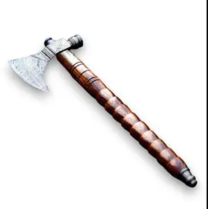 AXE Custom Made Damascus Steel Tomahawk SMOKING AXE, Rose Wood, Handmade Best Birthday & Anniversary Gift For Him