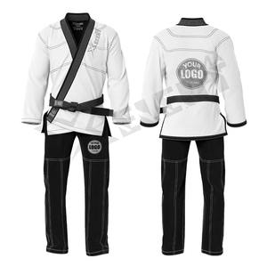 2025 Modèle BJJ Gi Kimono de judo en coton sergé de haute qualité Conception personnalisée avec patchs de broderie pour l'entraînement MMA et Jiu Jitsu - Product Image 5
