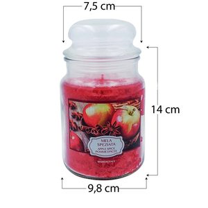 Candele profumate alla mela speziate 510g 3 barattoli di vetro Set di candele fruttato profumo per regali - Product Image 2