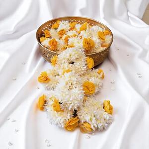 Nikkah Gajra/Mayun Gajra Bridesmaid Bracelet Scented Pakistani Wedding Artificial Yellow Gajra <b>for</b> Ramadan New Year Occasions - Product Image 1