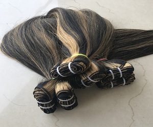 Mechones de cabello humano brasileño, extensiones de cabello humano 100% virgen, 1b/27 ombré, con cutícula completa - Product Image 6