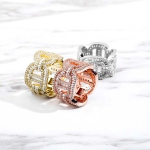 Anillo Clásico Premium Iced Cuban Link de Plata Sólida 925 con Moissanita VVS de Corte Brillante y Engaste Invisible, Certificado IGI, Unisex - Product Image 3