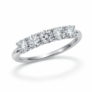 Anillo de Plata de Ley 925 con 5 Circonitas Románticas para Mujer, Chapado en Rodio, Ideal para Regalo de Compromiso, Boda o Fiesta, Venta al Por Mayor - Product Image 3