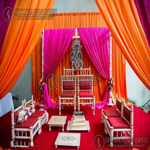 เก้าอี้ไม้สไตล์มหาราชาสำหรับ Mandap - Product Image 3