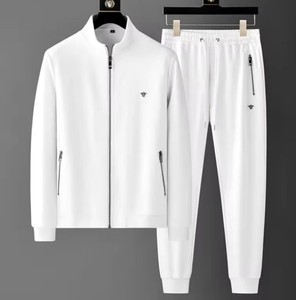 Men's Sportswear Set <b>Crewneck</b> <b>Sweater</b> Elastic Trousers Wholesale Embroidered Technique for Running Jogging Sports - Product Image 3