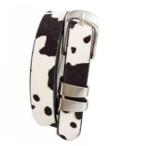 Ceintures en poils de vache de haute qualité, best-sellers, sur une ceinture en cuir de vache véritable élégante, ceinture marron pour femmes et hommes au prix d'usine - Product Image 3