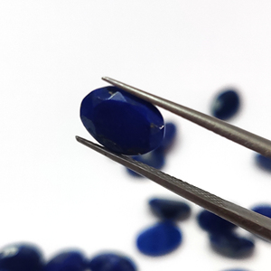 4 piezas de lapislázuli natural 10x7mm faceta ovalada 9,0 Cts lote Iroc ventas alta calidad Afgani lapislázuli corte ovalado piedra preciosa US $9 para todos - Product Image 4