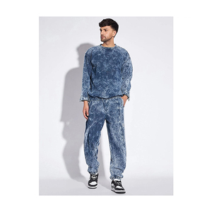 Survêtements zippés personnalisés très vendus ensemble sweat à capuche et pantalon de survêtement délavés à l'acide survêtement évasé pour hommes - Product Image 2