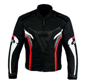 Veste de course Cardura 600D de haute qualité pour motos équipement de sécurité imperméable avec logo arrière veste de cavalier noir Offre Spéciale - Product Image 1