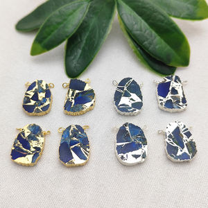 <b>Blue</b> Mohave Turquoise Link Connector Charms DIY <b>Necklace</b> Making Jewelry Manufacturer in India Wholesale - Product Image 3