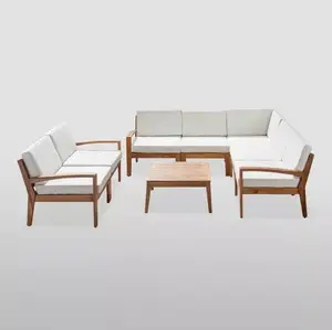 Tếch sofa ngoài trời đặt San Diego tự nhiên tốt chà nhám Màu-Đồ gỗ ngoài trời hoặc đồ nội thất sân vườn bằng gỗ Tếch Sản xuất tại Indonesia