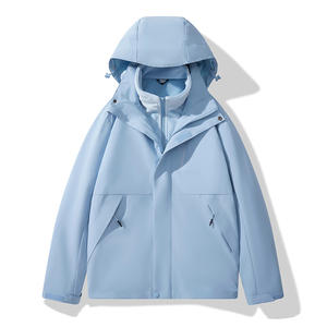แจ็กเก็ตฤดูหนาวกันน้ำสำหรับผู้หญิงเสื้อกันฝนกลางแจ้งระบายอากาศได้ดีกันลมมีซิปปิดแจ็คเก็ตของผู้ชาย - Product Image 1