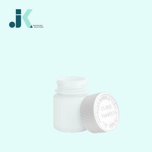 ขวดน้ำเชื่อมทรงเหลี่ยม HDPE สีขาว ขนาด 30 มล. พร้อมฝาปิดป้องกันเด็กแบบ CR บรรจุภัณฑ์พลาสติก JK Packaging Solutions เมืองโฮจิมินห์ รุ่น M0778 - Product Image 1
