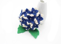 Bouquet de fleurs artificielles bicolores en feutre 100% laine, fait main, pour la fête des mères, le Nouvel An chinois, la Saint-Valentin, la fête des pères