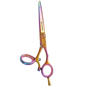 Tijeras de Peluquería Profesionales Gold Rainbow Swivel de 6.0 Pulgadas, Acero Inoxidable 440c, Mango Super Cut, 15g, Ecológicas, Duraderas, con Cuchillas Afiladas - Product Image 1