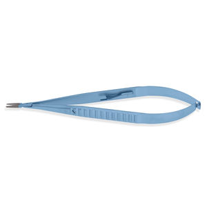 Pince porte-aiguille Barraquer de qualité chirurgicale enduite de bleu sans serrure 10 cm pince de salle d'opération ophtalmique droite - Product Image 6