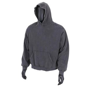 Sudaderas con Capucha Extra Grandes de Algodón Grueso con Estampado Digital Personalizado, Lavado Ácido Desgastado, Estilo Vintage para Hombre - Product Image 1