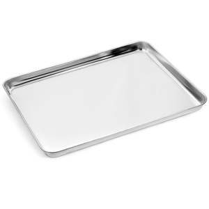 Plateau de service en acier inoxydable simple mais attrayant avec finition mate adapté à une utilisation quotidienne et à des événements spéciaux - Product Image 4